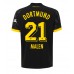 Billige Borussia Dortmund Donyell Malen #21 Udebane Fodboldtrøjer 2023-24 Kortærmet